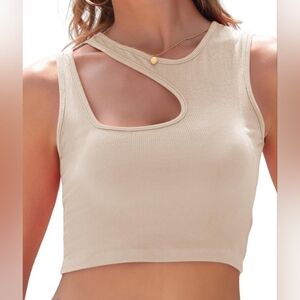 Beige Crop Top